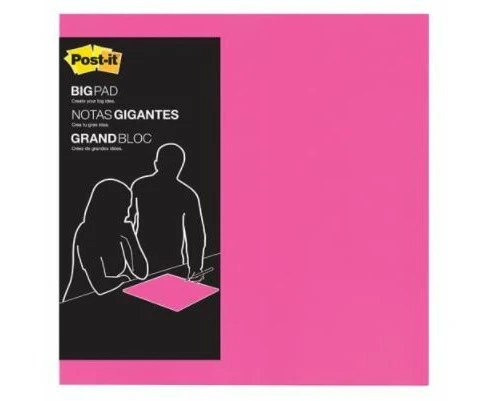 Jumbo 3M Post-It Notes Big Notes Super Sticky - Pink - 1 Pack of 30 Sheets