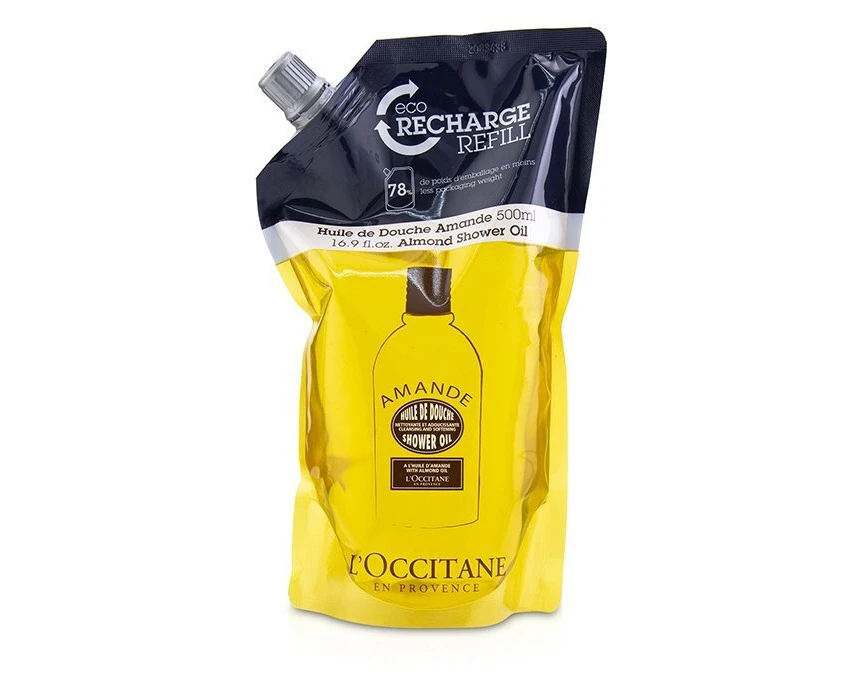 L'Occitane Almond Cleansing & Softening Shower Oil (EcoRefill) 500ml/16.9oz