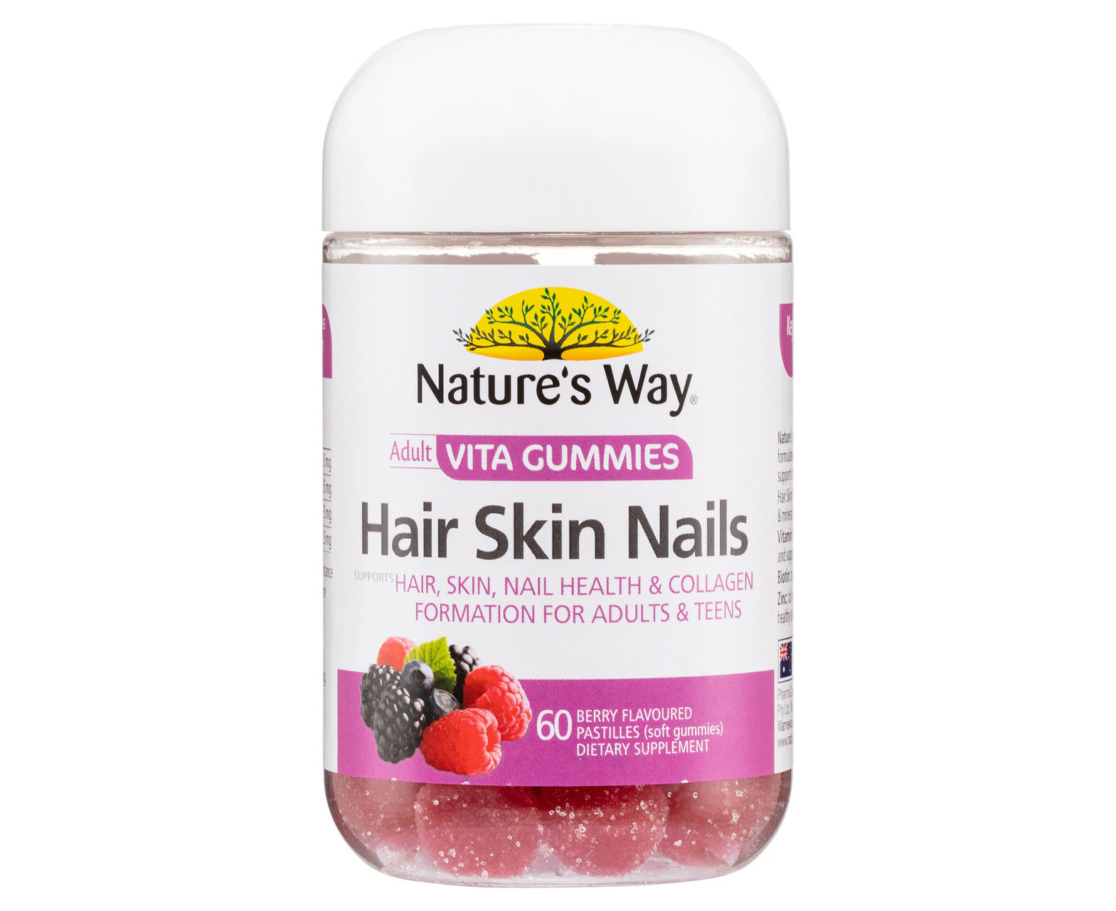 Nature's Way Adult Vita Gummies Hair Skin Nails 60