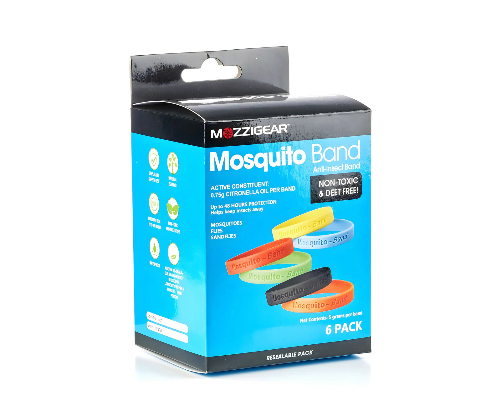 Mozzigear Mosquito Band 6 Pack