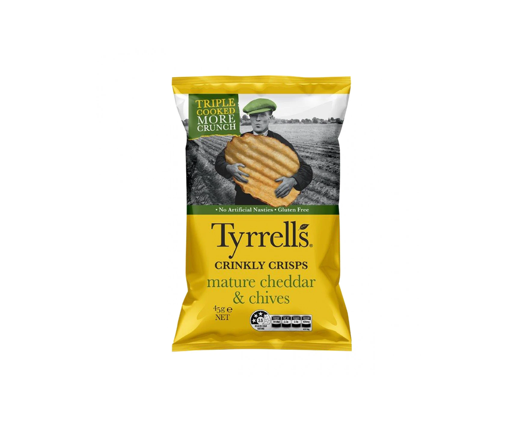 Tyrrell's Cheddar & Chives 45g x 18