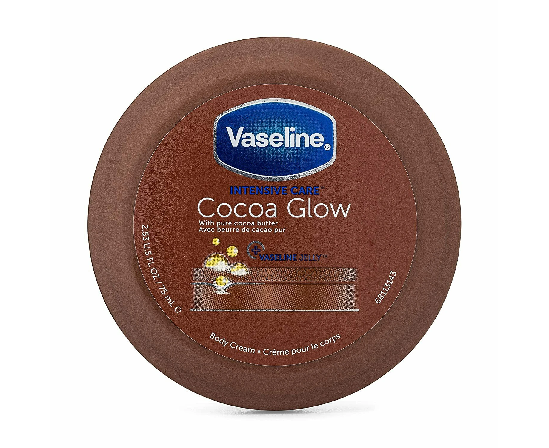 Vaseline Intensive Care Cocoa Glow Body Cream - 75mL Jar