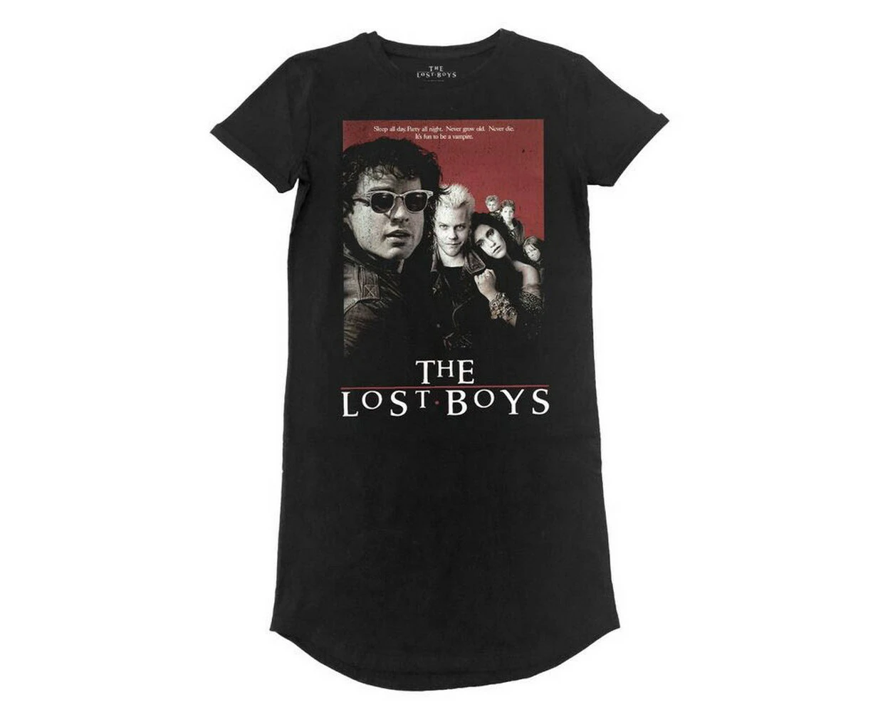 The Lost Boys Womens Poster T-Shirt Dress (Black) - HE1248