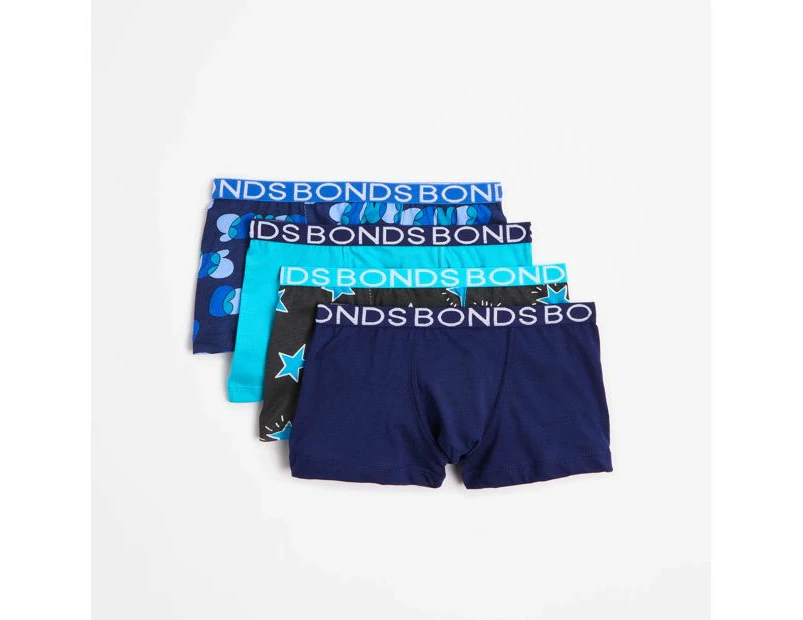 Bonds Boys 4 Pack Trunks