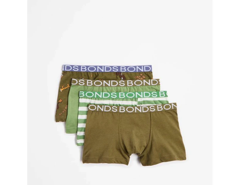 Bonds Boys 4 Pack Trunks