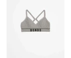 Bonds Girls Retro Rib Contour Crop - Grey Marle