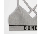 Bonds Girls Retro Rib Contour Crop - Grey Marle