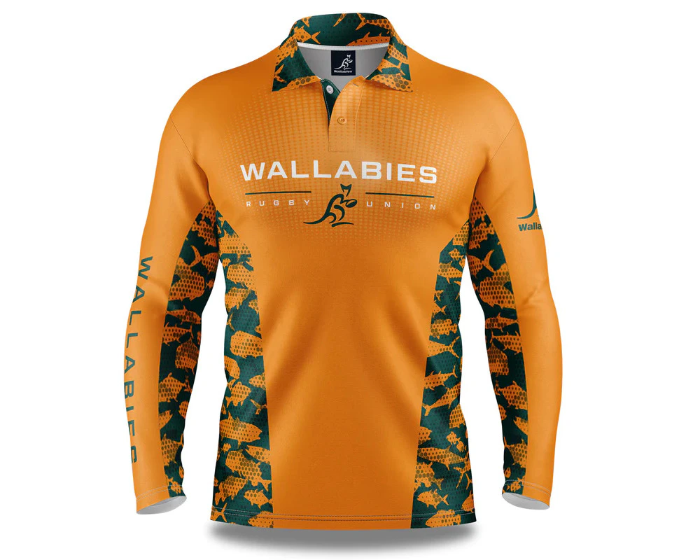 Australian Wallabies ARU Rugby Union Reef Runner Fishing Shirt Sizes S-5XL!