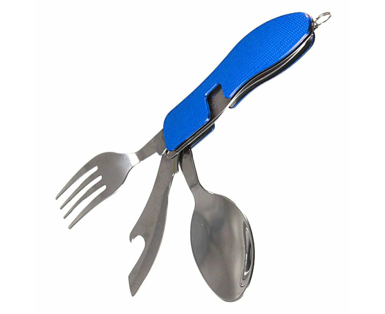 3 in 1 Spoon Fork Folding Camping Travel Pocket Utensil Set Tools Knife Hiking