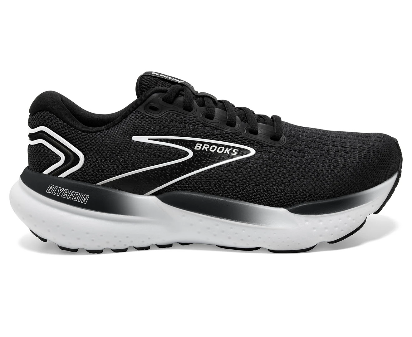 Brooks Men's Glycerin 21 Running Shoes - Black/White