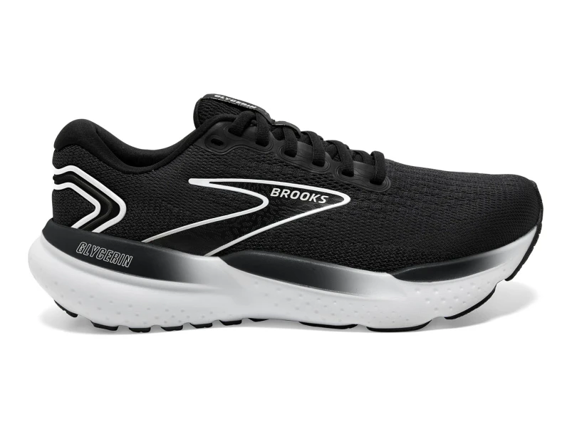 Brooks Men's Glycerin 21 Running Shoes - Black/White