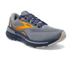 Brooks Men's Adrenaline GTS 23 Running Shoes - Grey/Crown Blue/Orange