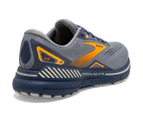 Brooks Men's Adrenaline GTS 23 Running Shoes - Grey/Crown Blue/Orange