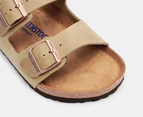 Birkenstock Unisex Arizona Oiled Leather Soft Footbed Narrow Fit Sandals - Tabacco Brown