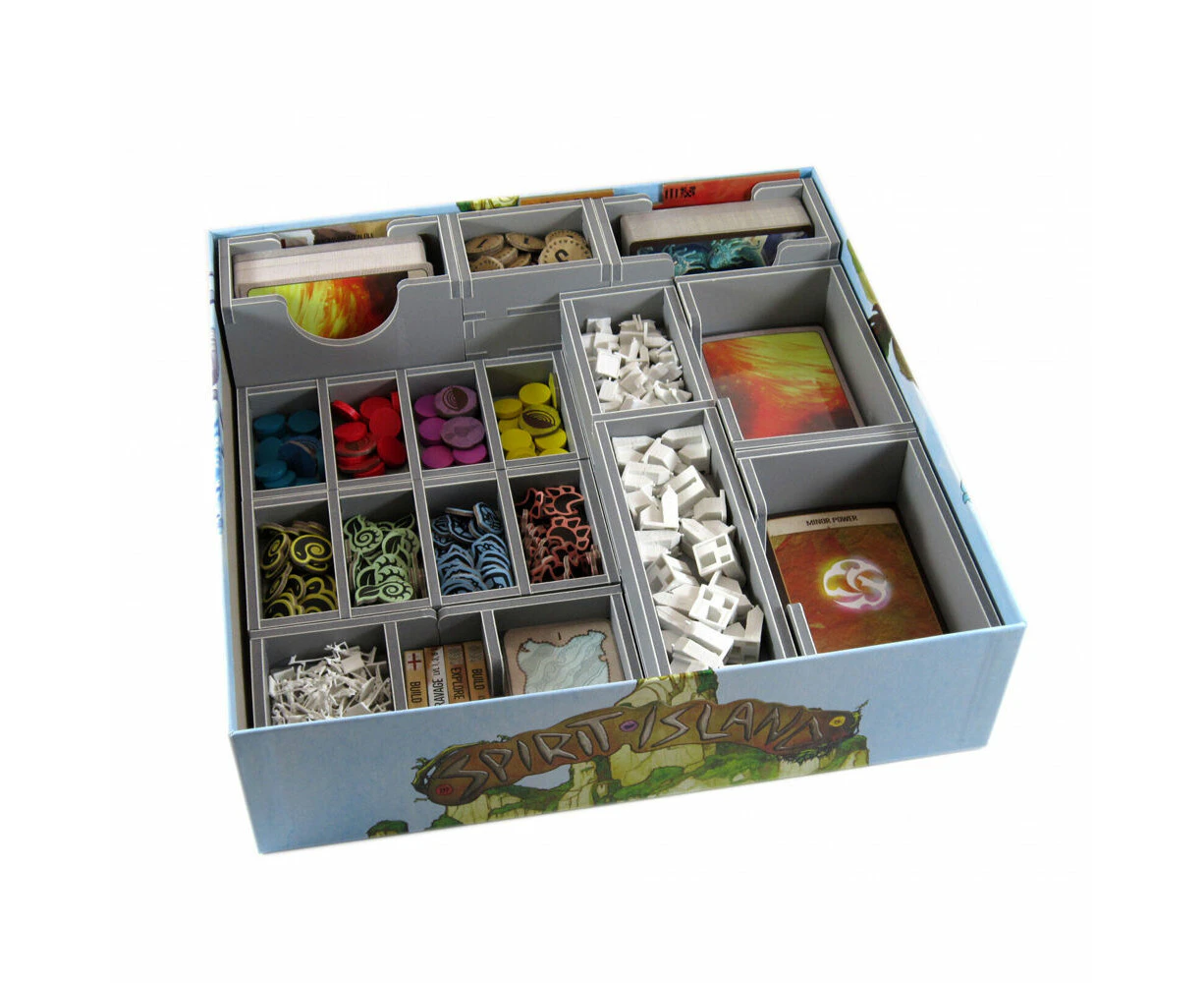 Folded Space Game Box Inserts Organiser Divider Storage For Spirit Island RPG