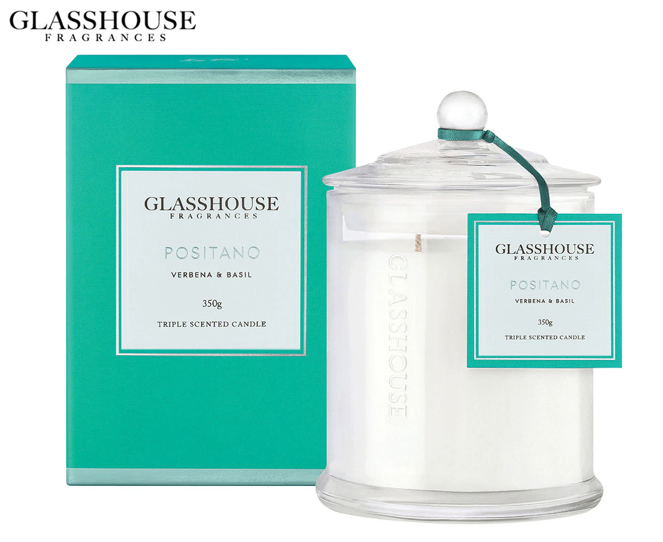 Glasshouse Positano Verbena & Basil 350g Triple Scented Candle