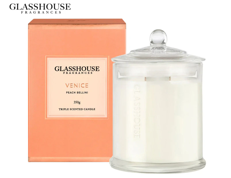 Glasshouse Venice Peach Bellini 350g Triple Scented Candle