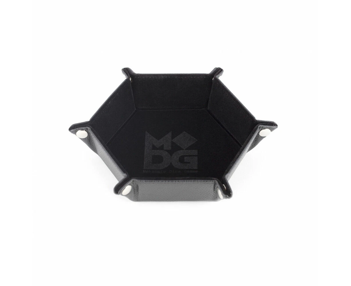 Fanroll by Metallic Hexagon Fold Up RPG Tabletop Dice Tray Storage Box Black