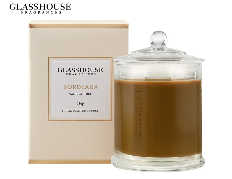 Glasshouse Bordeaux Vanilla Noir 350g Triple Scented Candle