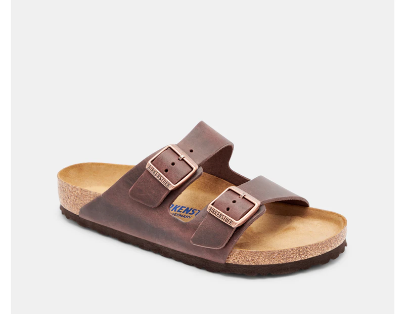 Birkenstock Unisex Arizona Oiled Leather Soft Footbed Narrow Fit Sandals - Habana