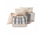 7 Piece Packing Cube, Beige - Anko