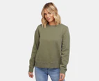 All About Eve Women's Washed Crew Sweatshirt - Khaki