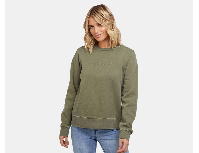 All About Eve Women's Washed Crew Sweatshirt - Khaki