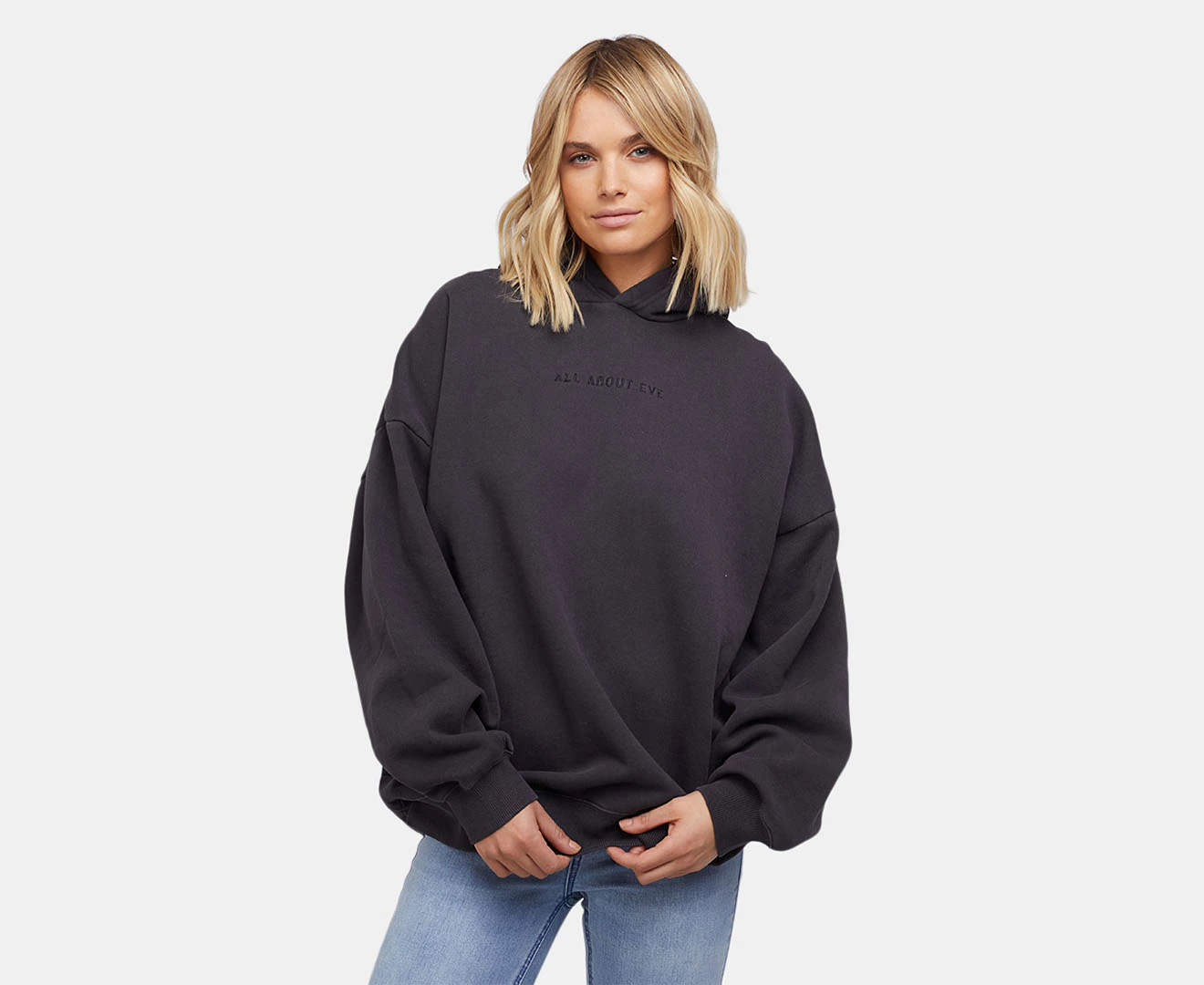 All About Eve Women's Washed Hoodie - Washed Black