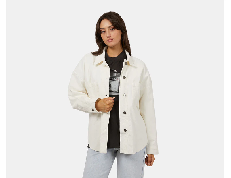 Preview image All About Eve Women's Emma Cord Shacket - Vintage White