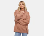 All About Eve Women's Washed Hoodie - Tan