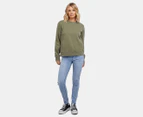 All About Eve Women's Washed Crew Sweatshirt - Khaki