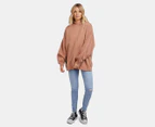 All About Eve Women's Washed Hoodie - Tan