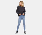 All About Eve Women's Washed Crew Sweatshirt - Washed Black