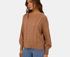 All About Eve Women's Rue Knit Sweater - Tan