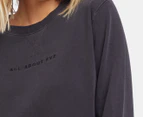 All About Eve Women's Washed Crew Sweatshirt - Washed Black