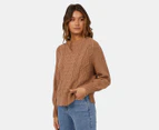 All About Eve Women's Rue Knit Sweater - Tan