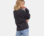 All About Eve Women's Washed Crew Sweatshirt - Washed Black