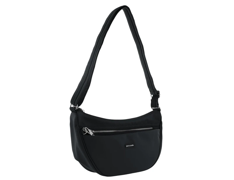 Pierre Cardin Nylon Anti-Theft Crossbody Bag in Black