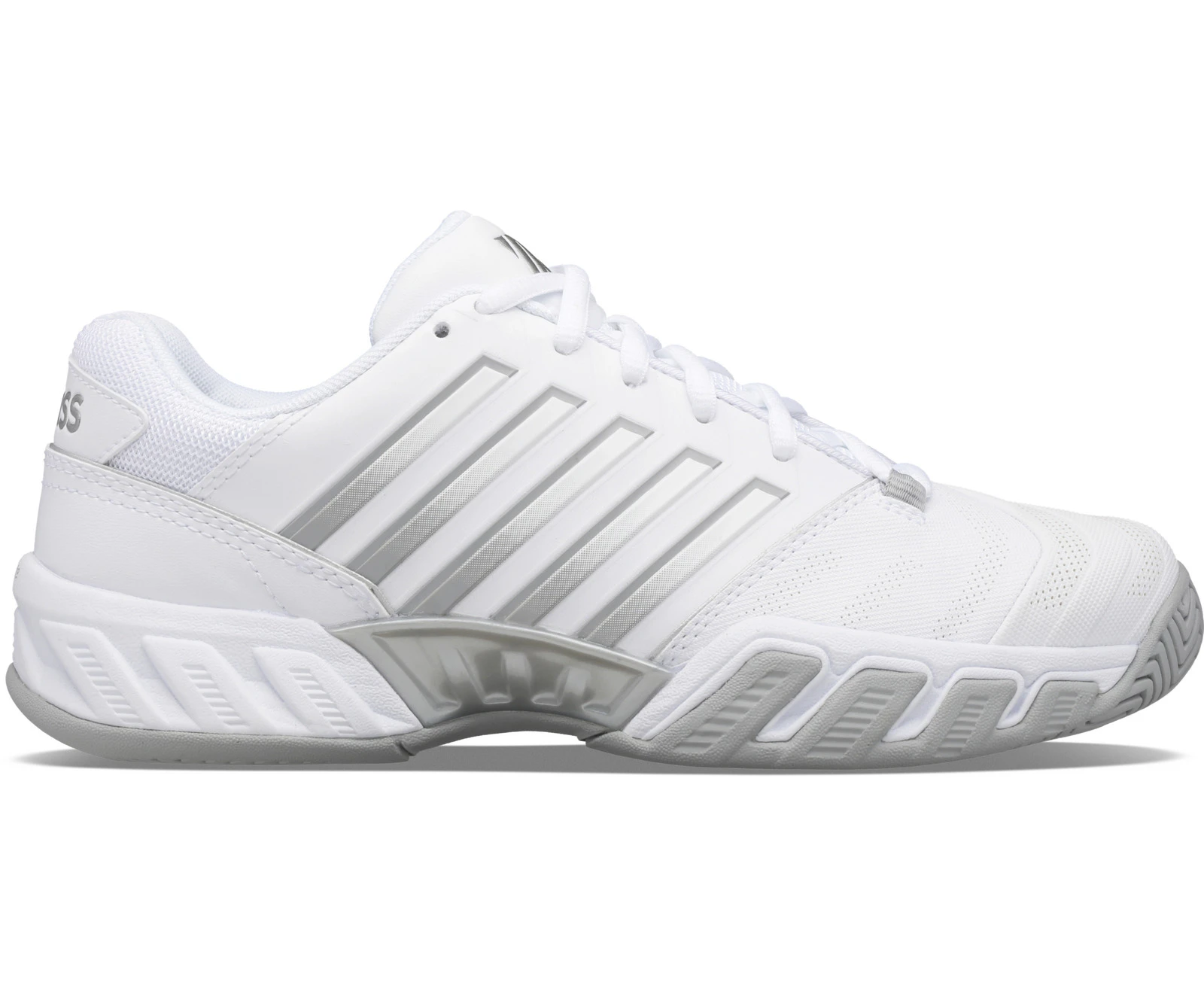 K-SWISS WOMENS BIG SHOT LIGHT 4 SHOES - WHITE / HIGHRISE / SILVER