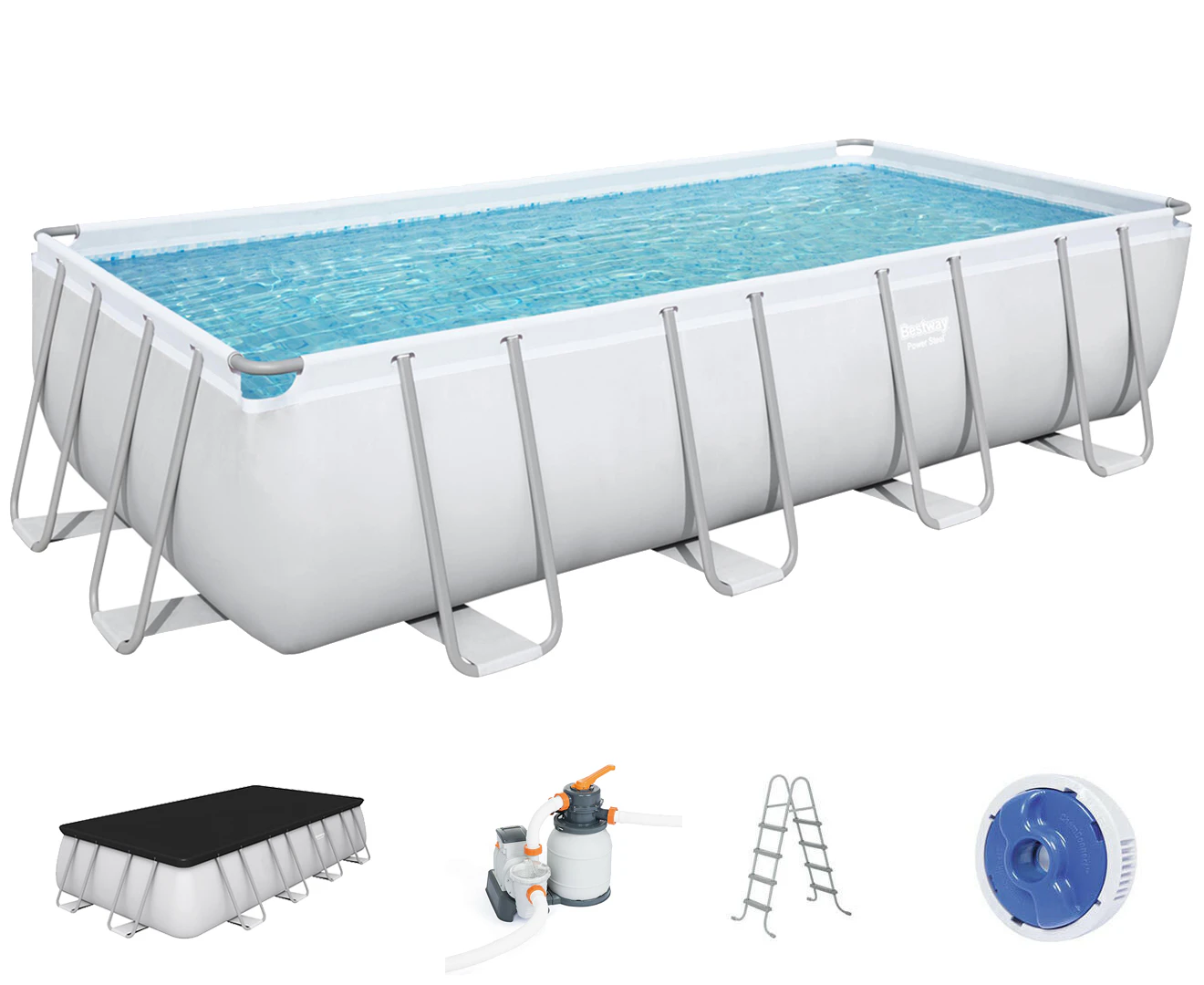 Bestway 56468 - 5.49m x 2.74m x 1.22m Swimming Pool Above Ground Steel Rectangular