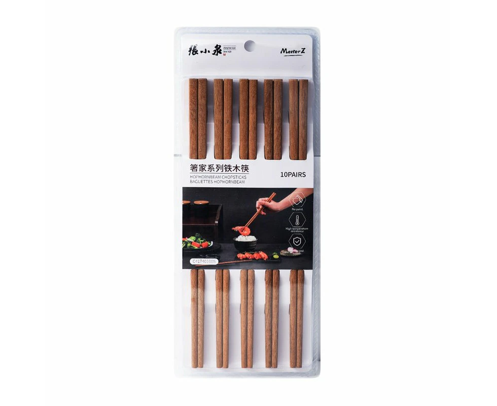 10 Pairs Ironwood Chopsticks Set