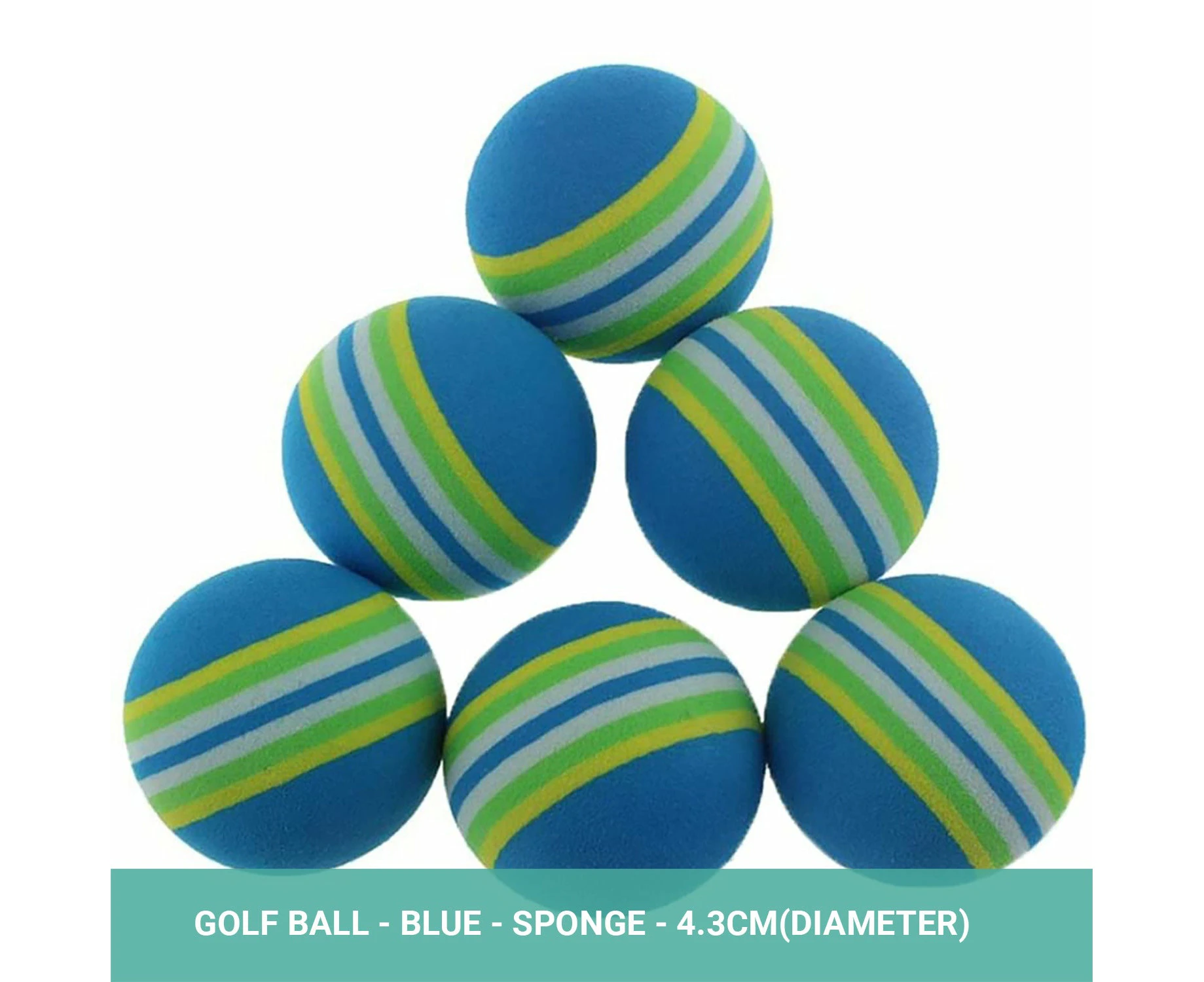 Crocox Golf Balls Foam Sponge Blue White Practice Grade Beginner 10 20 50Pcs - Blue, Pack of 50