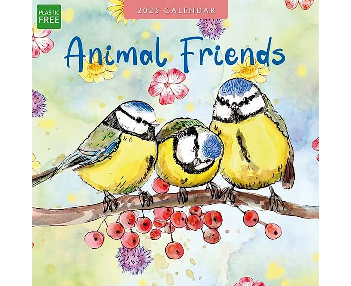 Animal Friends - 2025 Square Wall Calendar 16 month by Red Robin