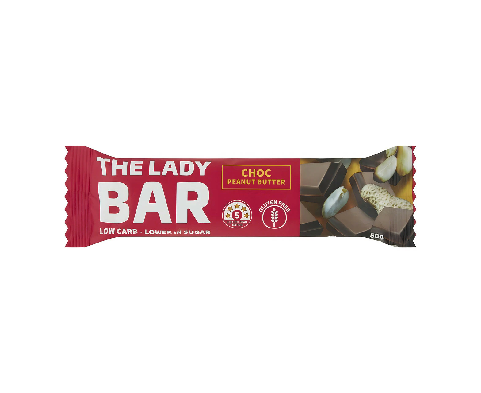 The Lady Bar Choc Peanut Butter 50g