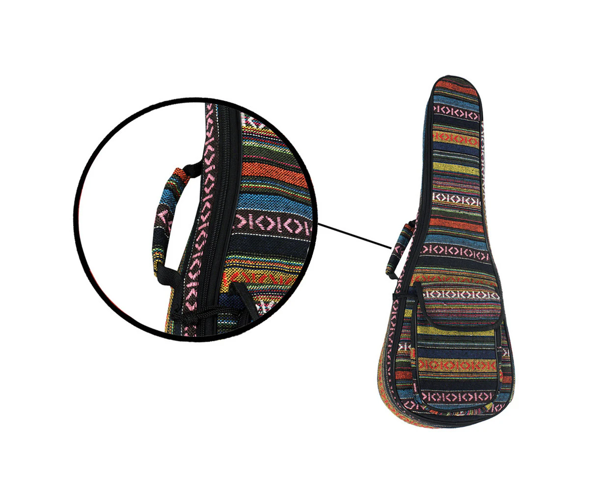 Special National Style 23" Ukelele Ukulele Uke Bag Backpack Case 6mm Cotton Padding Durable Colorful with Adjustable Shoulder Strap for Concert Ukeleles