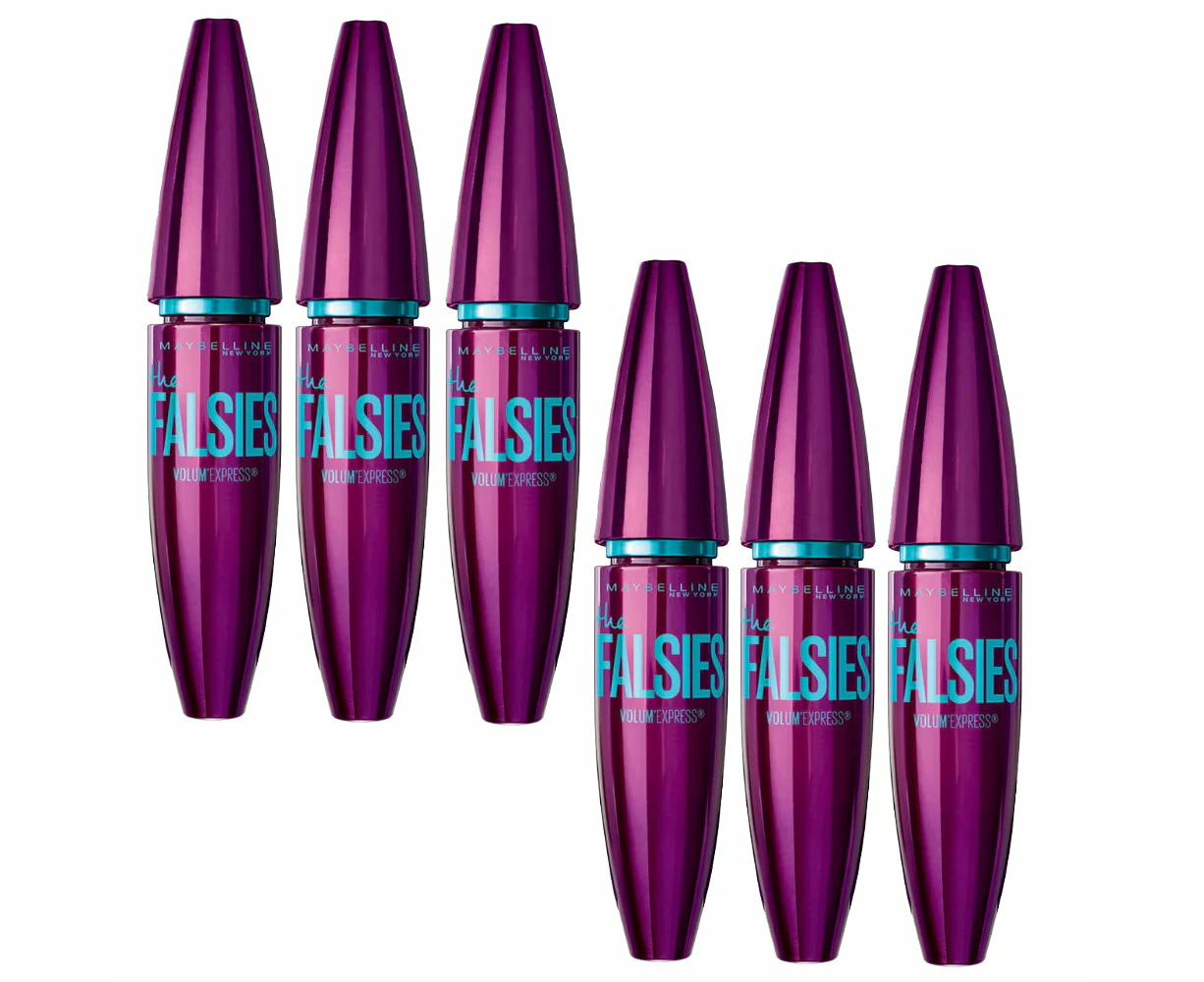 6x Maybelline the Falsies Volum Express Mascara 285 Black Drama