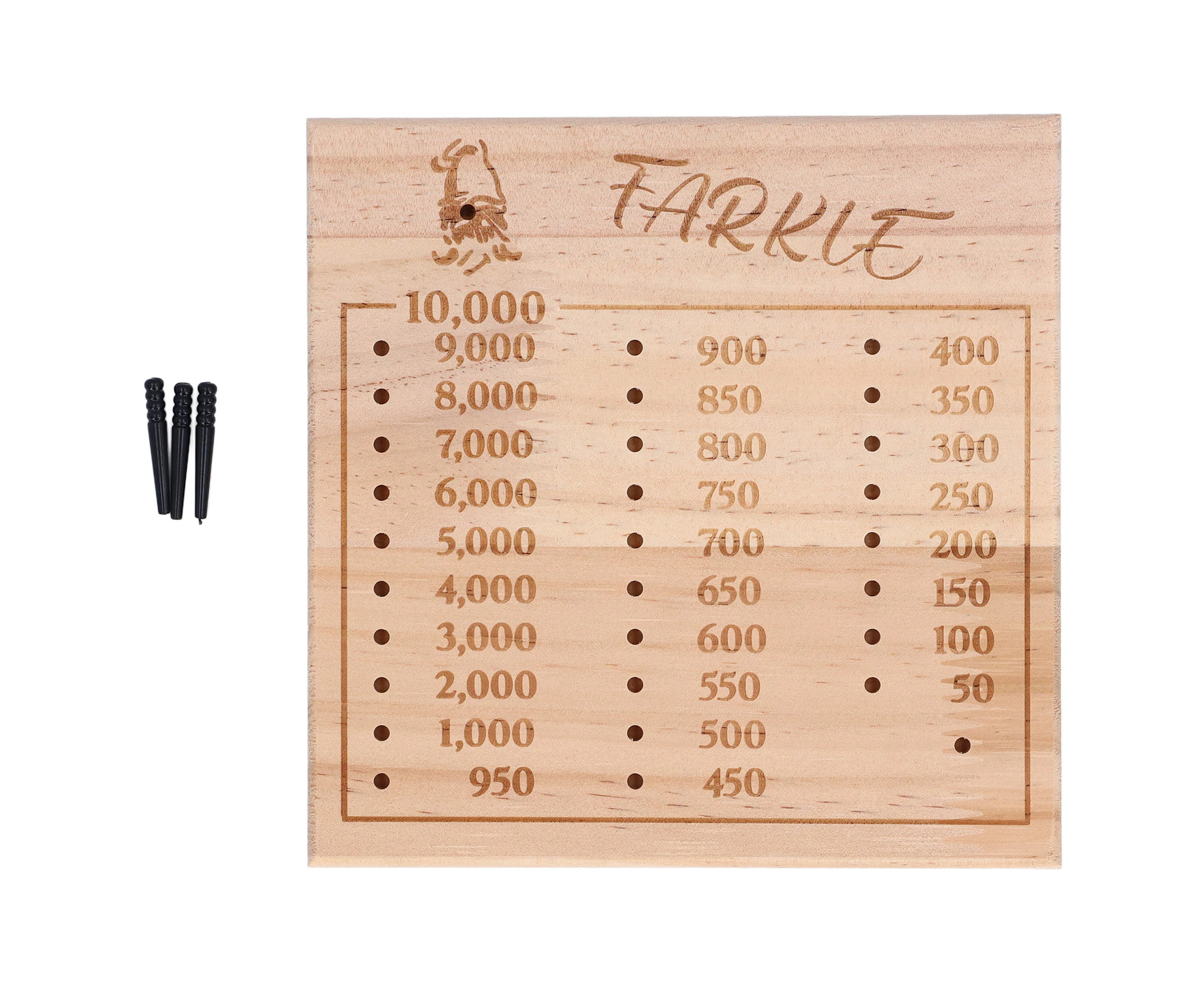 Farkle Dice Tray Improve Math Skills Wooden Classic Dice Game Tray for Family Game Square 15cm