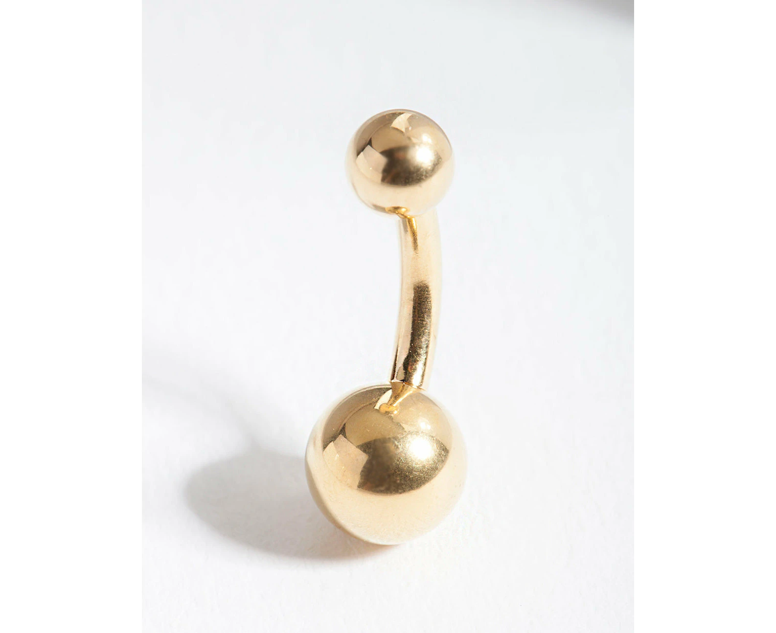 Gold Surgical Steel Polished Belly Bar