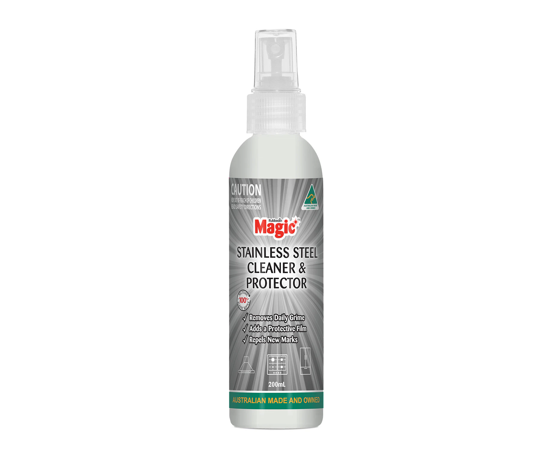 Magic Stainless Steel Cleaner & Protector Removes Daily Grime, Adds a Protective Film & Repels New Marks 200mL