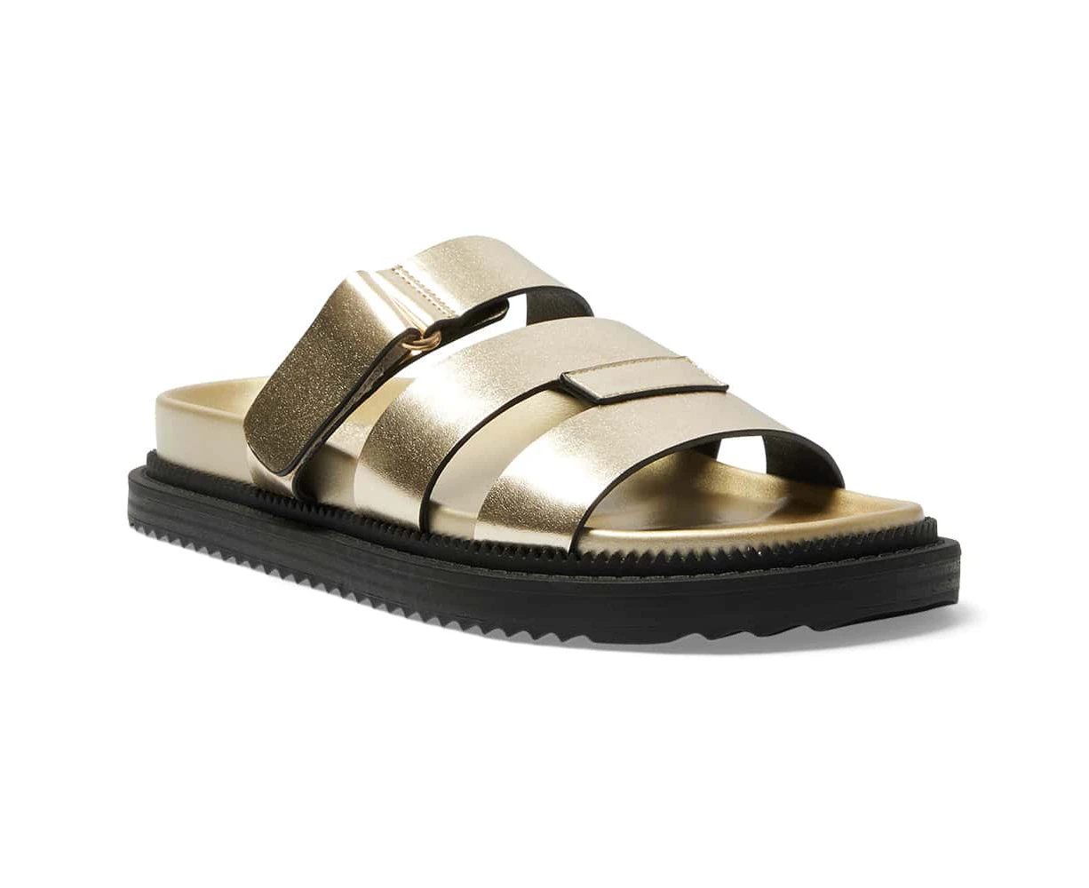 Womens Footwear Sandler Balmoral Gold Smooth Sandal